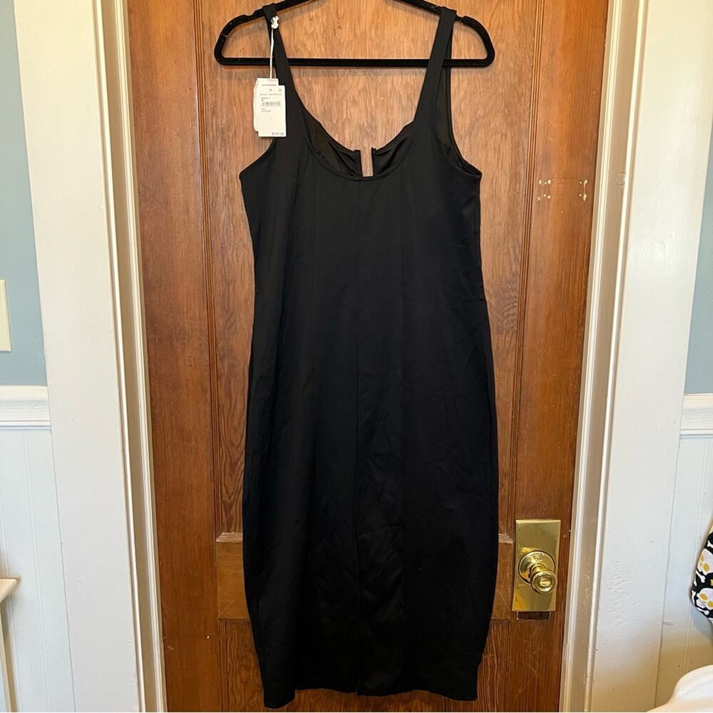 NWT Good American Scuba U Ring Corset‎ Midi Dress Black 5 2X Summer Basics Tank - Picture 7 of 9
